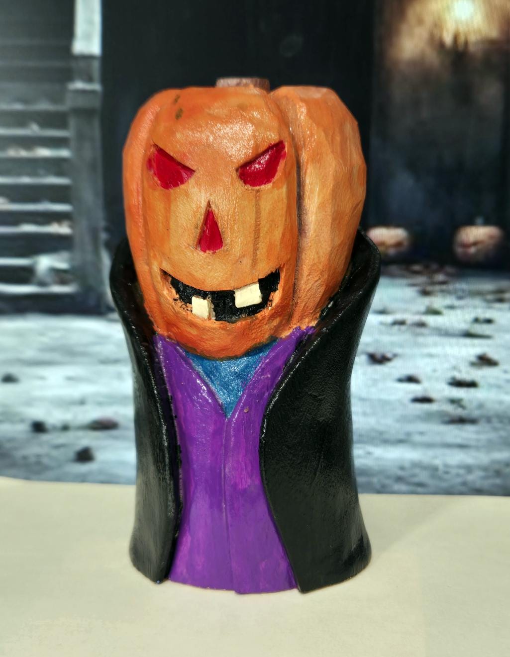 Meet Vlad, the Prince of Hallowed Ween, hand carved Halloween figure
