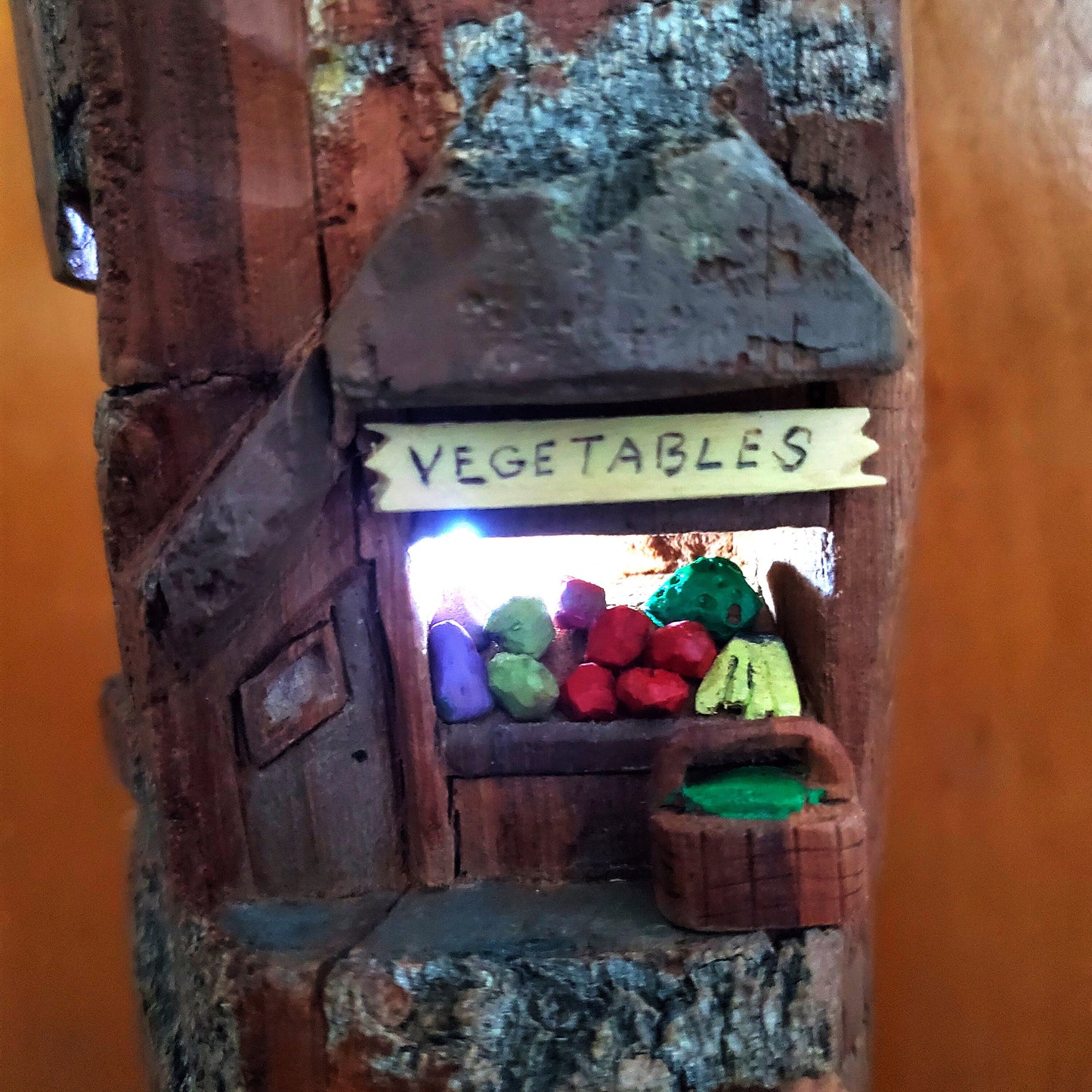 The Marketplace - hand carved cottonwood bark
