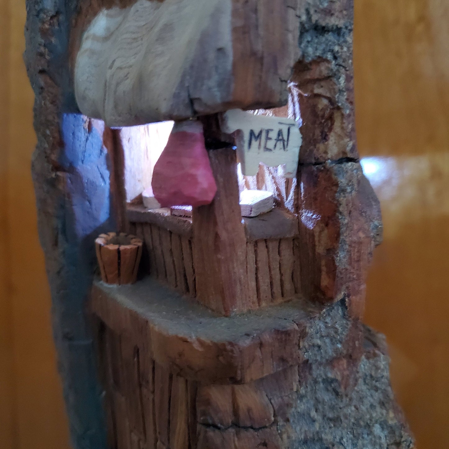 The Marketplace - hand carved cottonwood bark