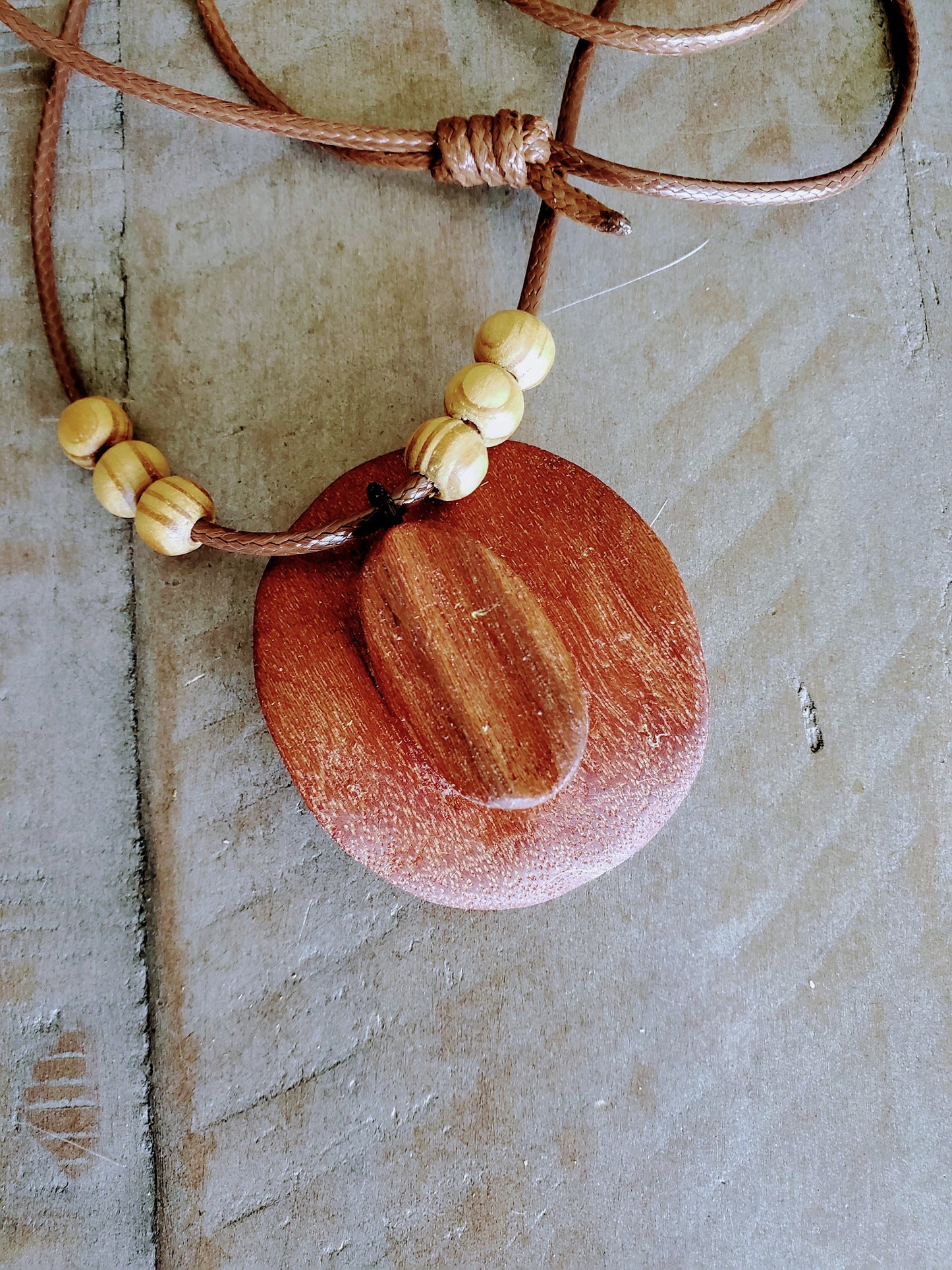 Cowboy Hat Necklace Pendant Hand Carved