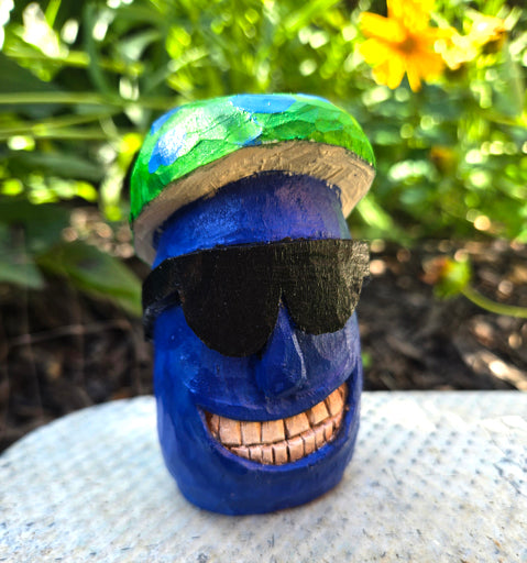 Hand Carved Whimsical Mushrom
